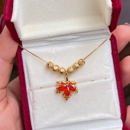 گردنبند برگ پاییزی