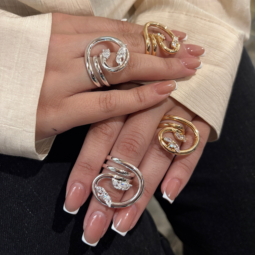 IMG_6126 انگشتر لاکچری منحنی - Image 1